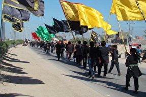 شرکت ۵۰۰ طلبه و استاد مدارس علمیه لرستان در راهپیمایی اربعین