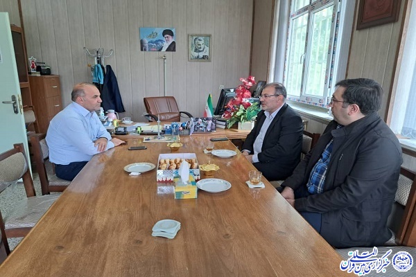 دیدار مهران اوچی اردبیلی رئیس جهاد دانشگاهی با بخشدار هیر