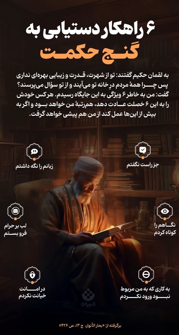 اینفوگرافیک | شش راهکار برای دستیابی به گنج حکمت