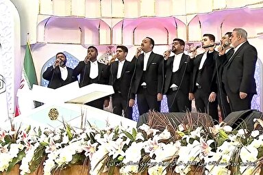 فیلم | اجرای گروه «اثنی عشر» در مسابقات بین‌المللی قرآن