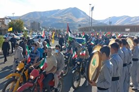 عکس | حمایت سنندجی‌ها از عملیات طوفان‌الاقصی