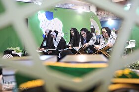 محفل جزءخوانی شهدای غزه در نمایشگاه قرآن