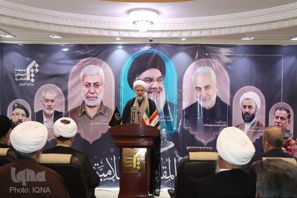 برگزاری مراسم بزرگداشت دبیر کل حزب‌الله لبنان در عراق