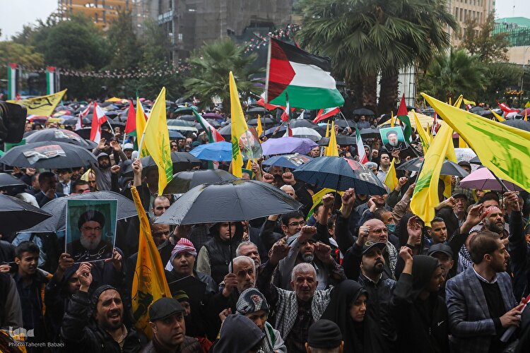 اجتماع «آغاز نصرالله» در میدان فلسطین