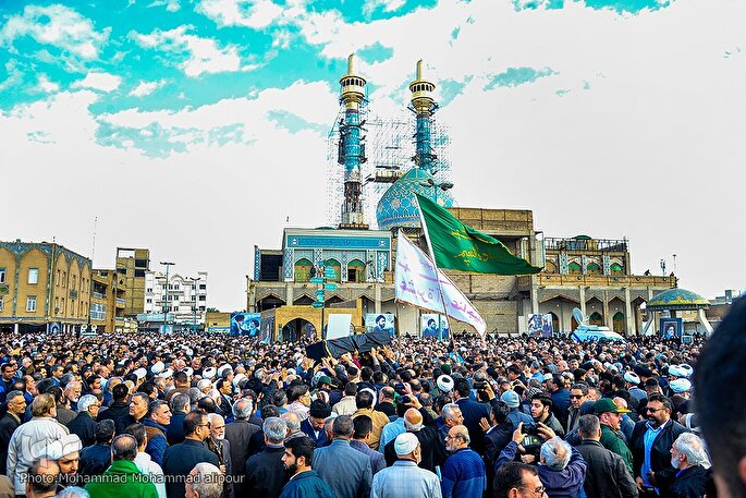 عکس | مراسم تشییع و خاک‌سپاری آیت‌الله شفیعی در اهواز