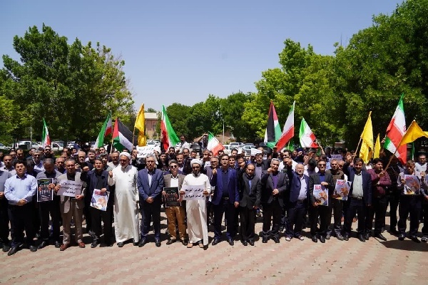 دانشگاهیان محقق اردبیلی در محکومیت تجاوز رژیم صهیونیستی تجمع کردند