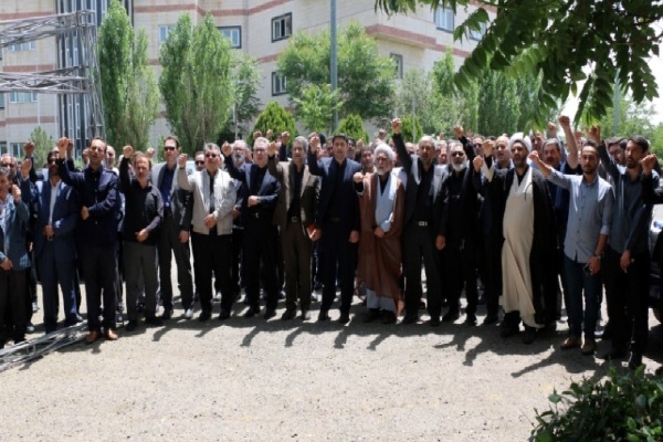 تجمع اعتراضی دانشگاه آزاد اردبیل در محکومیت جنایات صهیونیستی