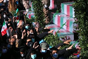 مراسم تشییع پیکر مطهر «شهدای اقتدار ایران» آغاز شد