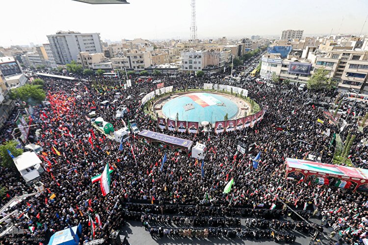 بدرقه باشکوه شهدای اقتدار وطن در تهران