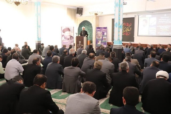 مراسم گرامیداشت شهدای هفتم تیر و شهدای حملات اخیر رژیم صهیونیستی در دادگستری استان اردبیل،