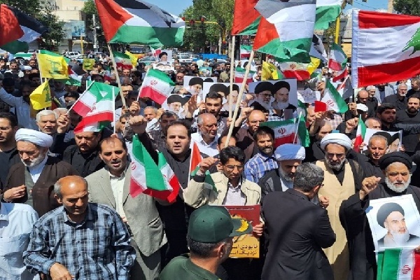 فریاد حمایت از غزه در «جمعه خشم» مردم اردبیل طنین‌انداز شد