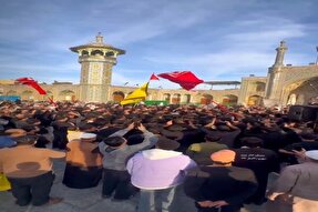 فیلم | حضور پرشور هیئت‌های عزاداری در حرم مطهر بانوی کرامت