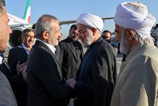 رئیس‌جمهور وارد استان کردستان شد