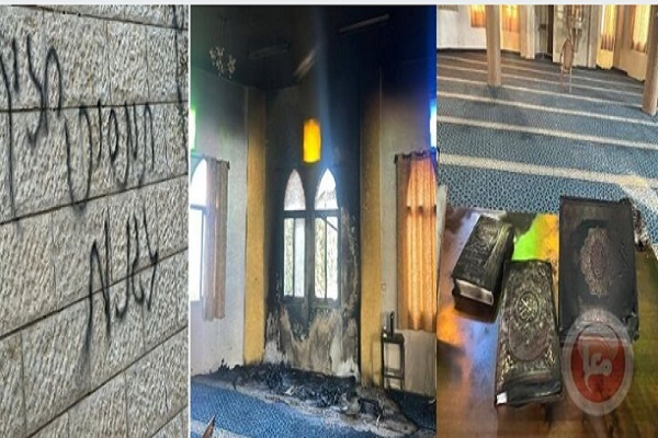 اوقاف فلسطین به آتش کشیدن مسجدی به دست صهیونیست‌ها را محکوم کرد