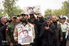 استقبال از پیکر مطهر شهید زیدالله قهرمانی در اردبیل