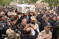 استقبال از پیکر مطهر شهید زیدالله قهرمانی در اردبیل