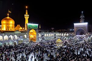 د شعبانیه اخترونو په شپو ورځو کې په رضوي مقدس حرم کې ولوله او پرتم